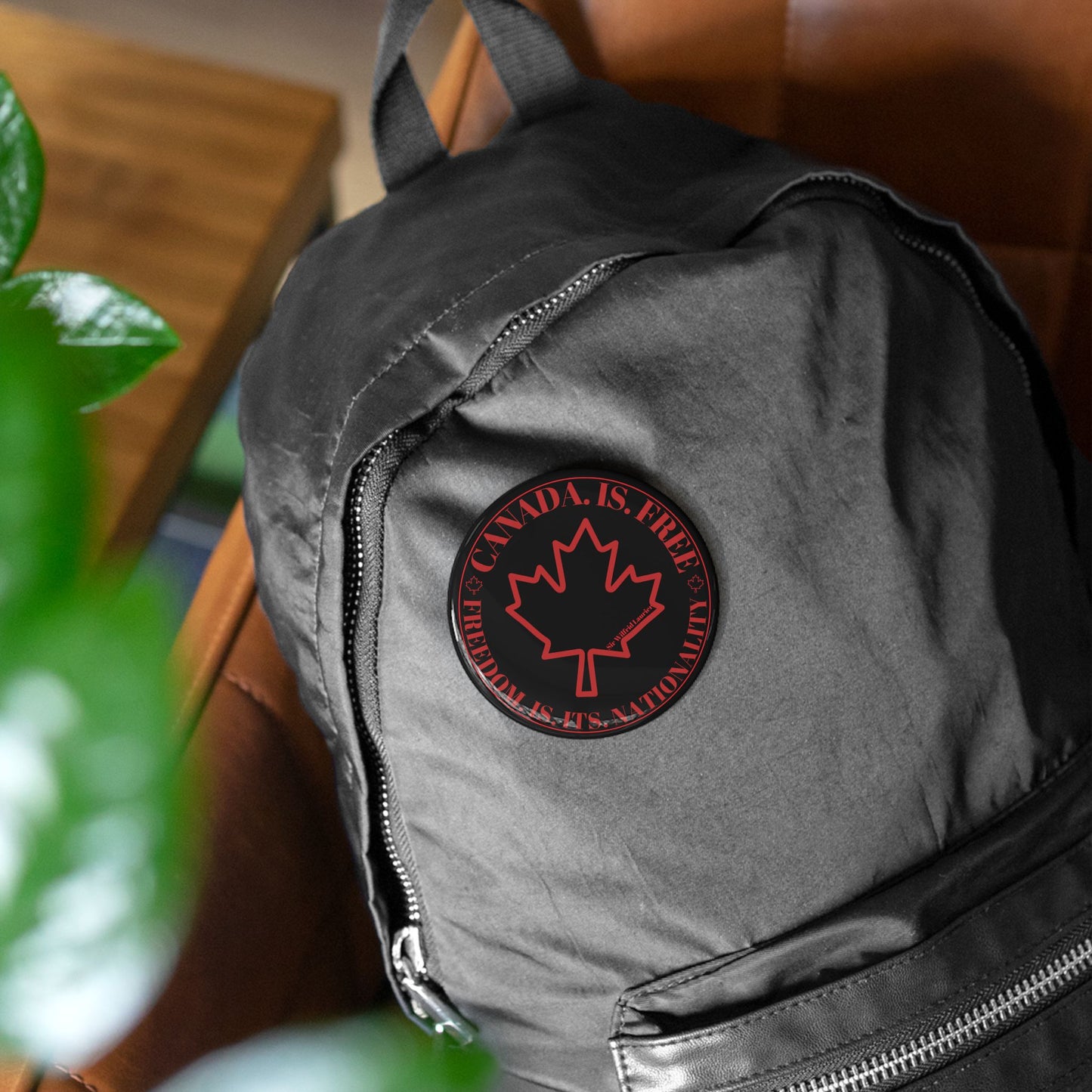 Stylish Canadian Maple Leaf Round Pins - Canada is Free. Perfect for Fashion and Celebrations