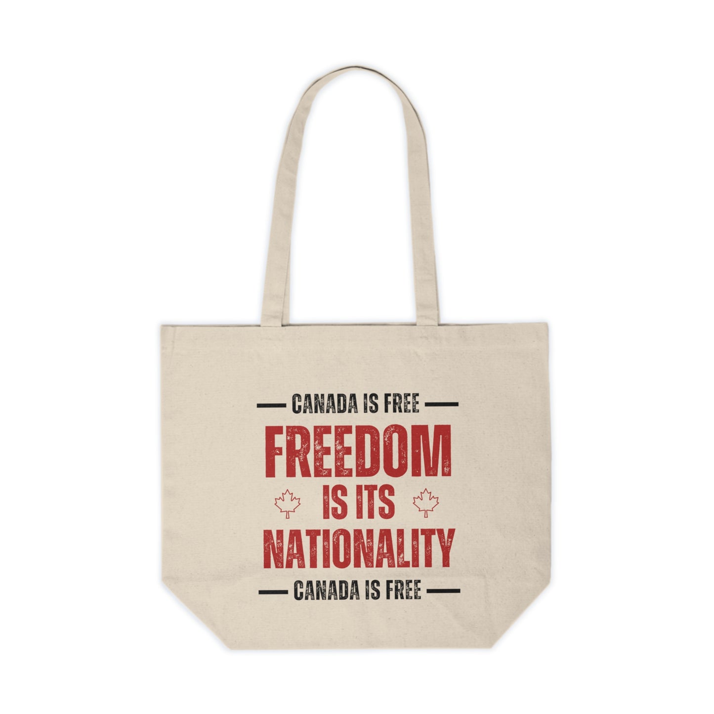 Patriotic Canada Freedom Canvas Tote Bag - Eco-Friendly Shopping Bag for Canadian Pride