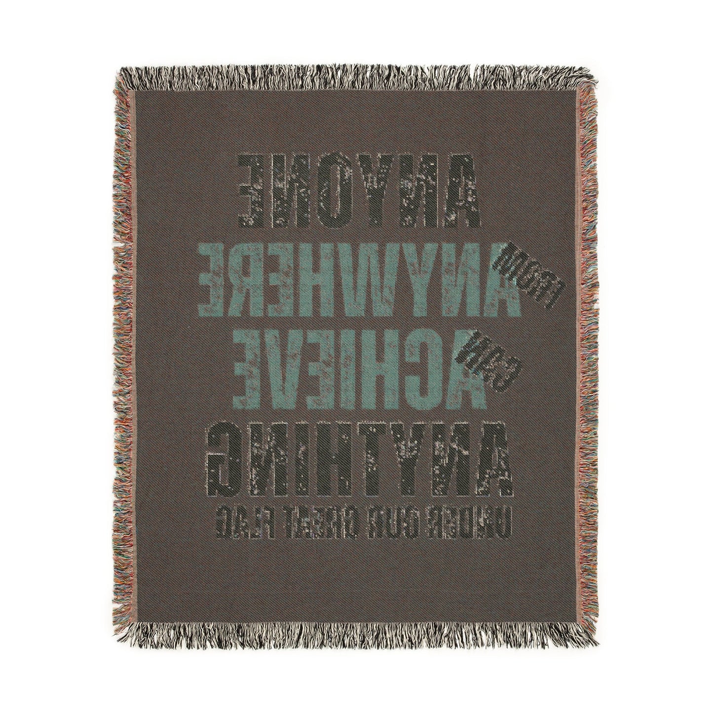 Anyone from Anywhere Woven Blanket - Cozy Throw for Winter Nights