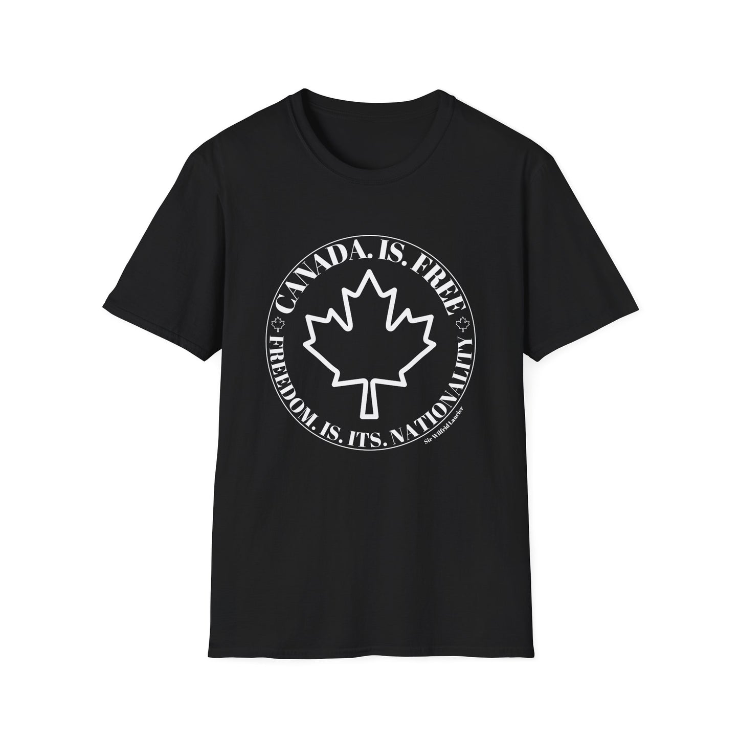 Freedom Is Its Nationality Unisex white letter T-Shirt - Canada Pride Tee