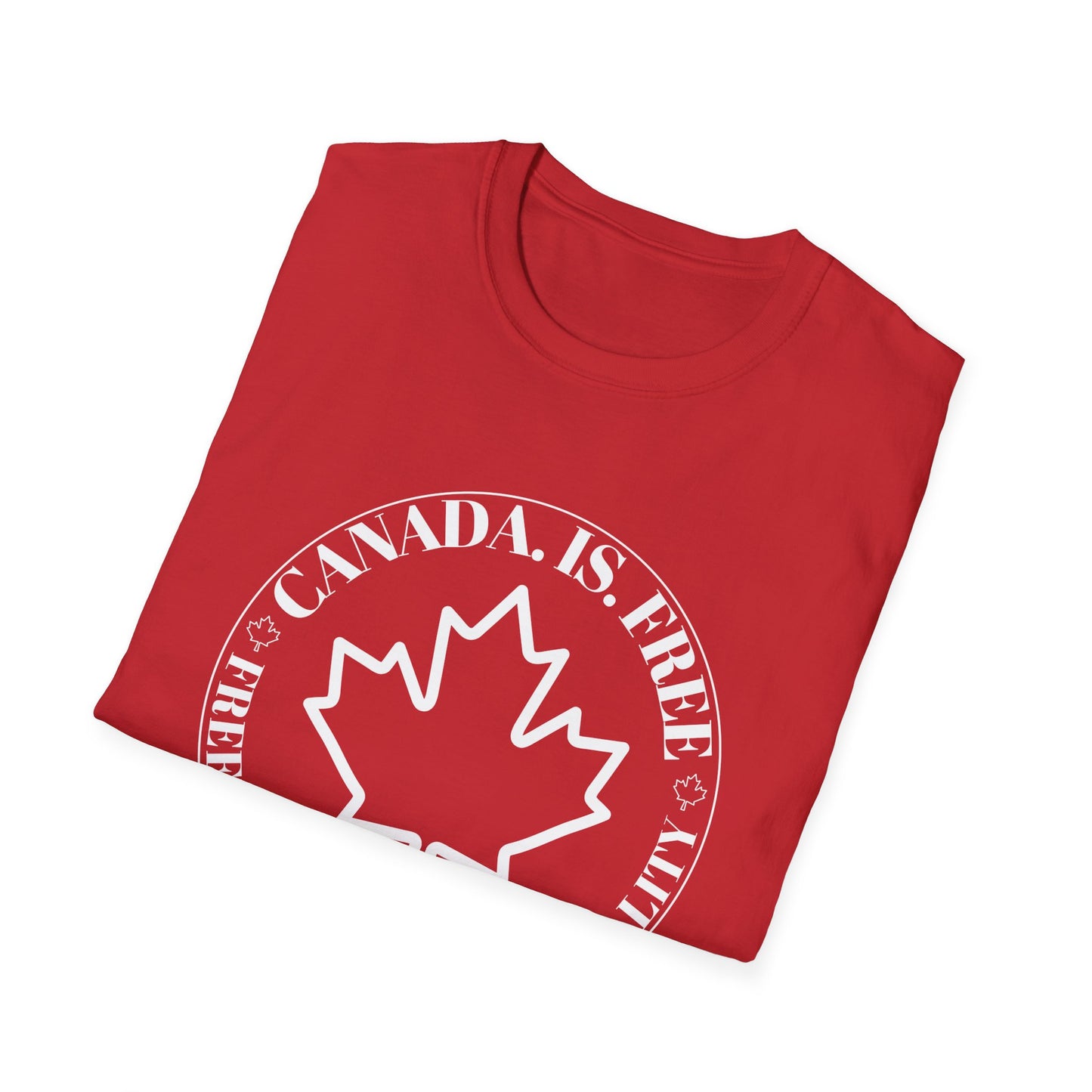 Freedom Is Its Nationality Unisex white letter T-Shirt - Canada Pride Tee