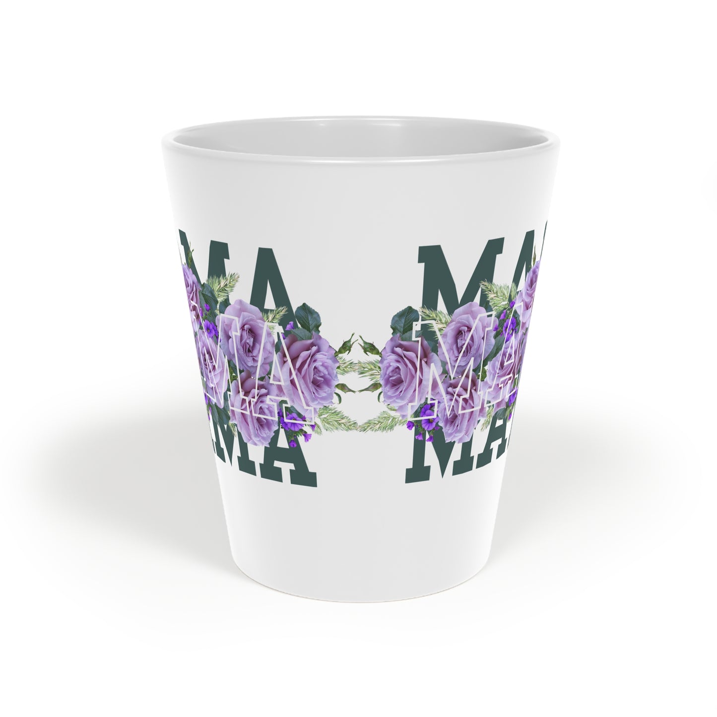 Floral Mama Latte Mug - Perfect Gift for Mother's Day, Mom's Birthday, Coffee Lovers, Cute Kitchen Decor, Floral Mug