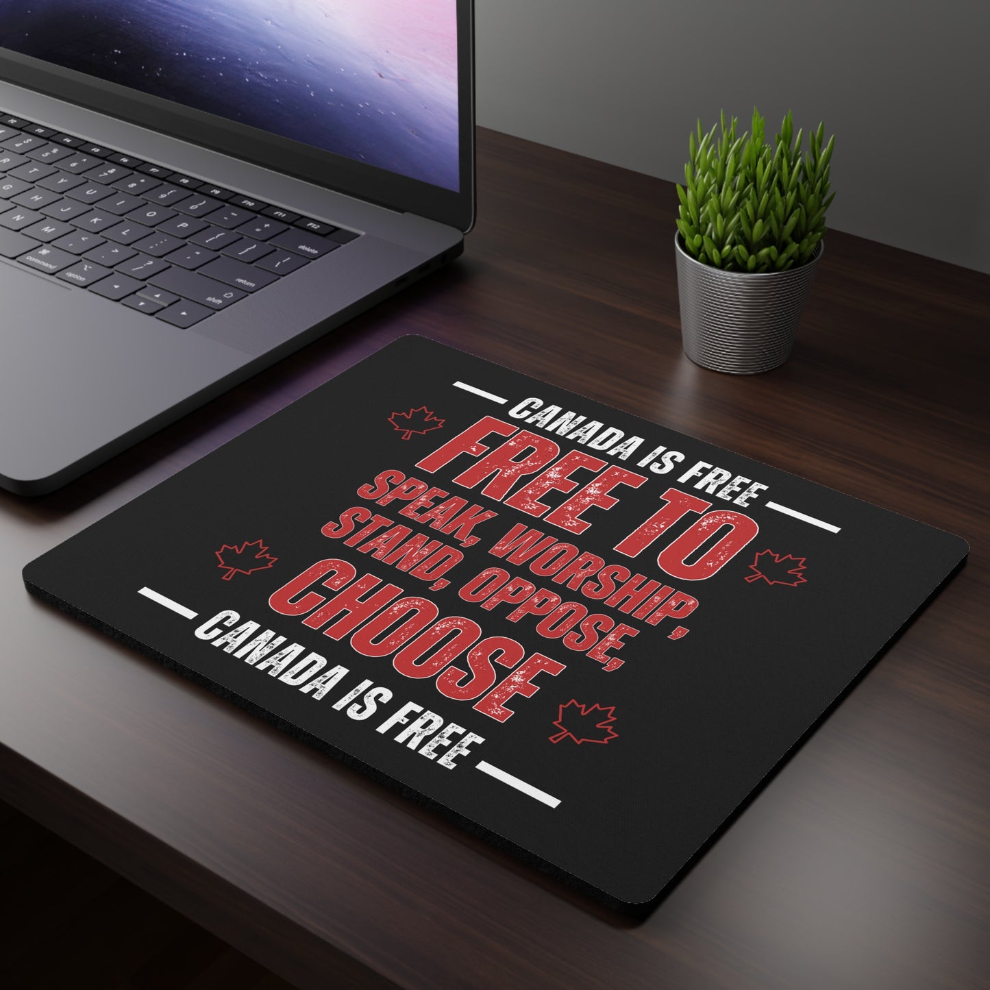 Canada Free To Themed Rectangular Mouse Pad - Celebrate National Identity