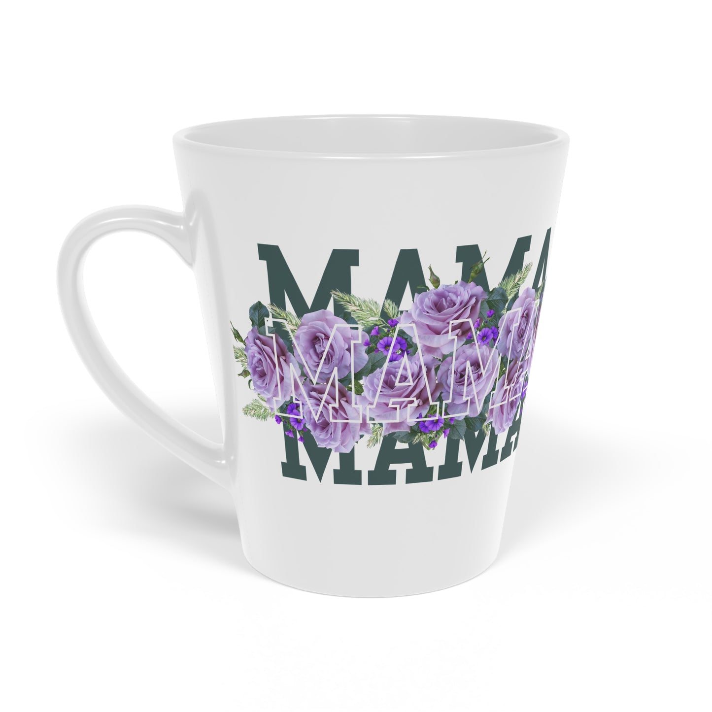 Floral Mama Latte Mug - Perfect Gift for Mother's Day, Mom's Birthday, Coffee Lovers, Cute Kitchen Decor, Floral Mug