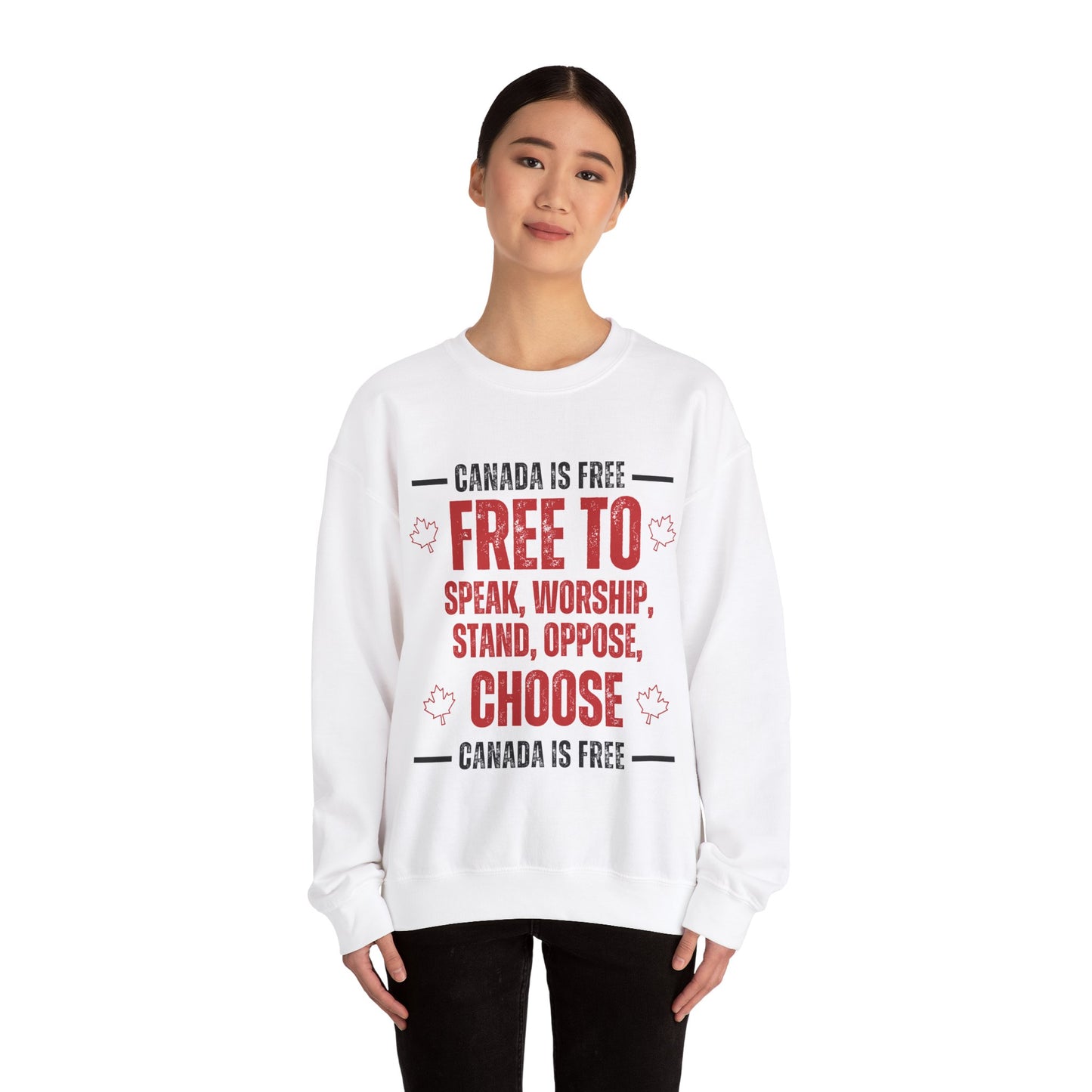 Canada Is Free to choose Crewneck Sweatshirt - Unisex Heavy Blend