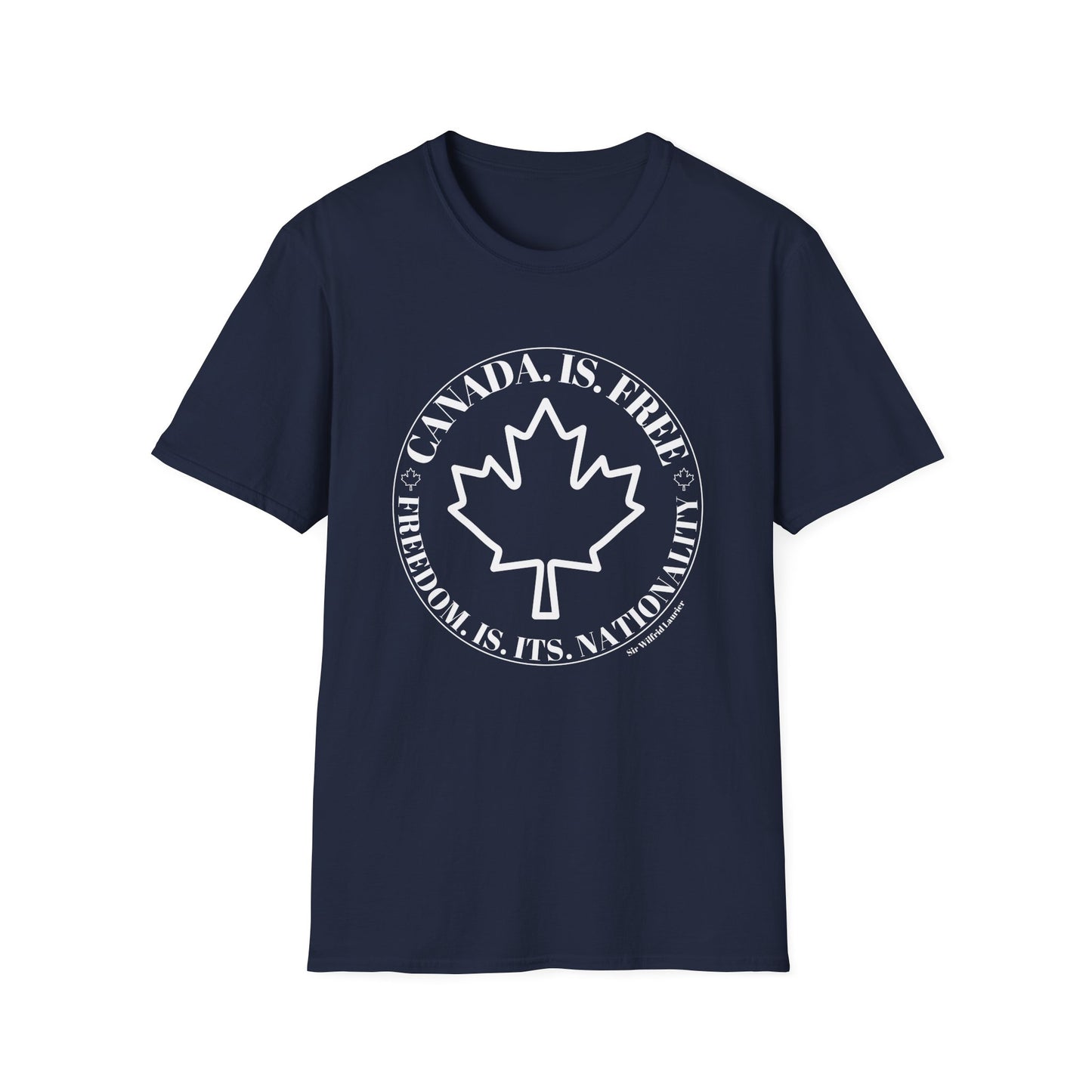 Freedom Is Its Nationality Unisex white letter T-Shirt - Canada Pride Tee