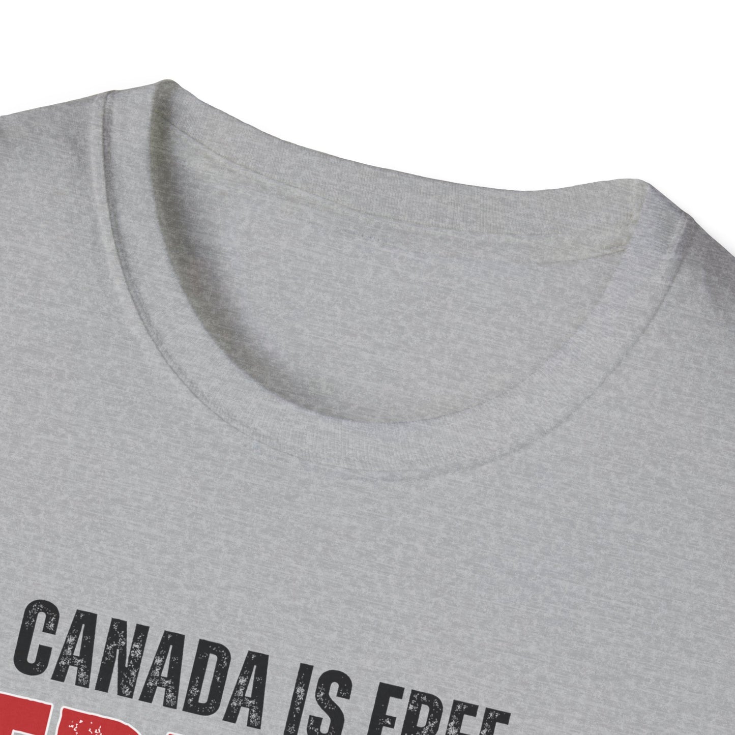 Canada is Free. Unisex black/red letter T-Shirt - Canada Pride Tee