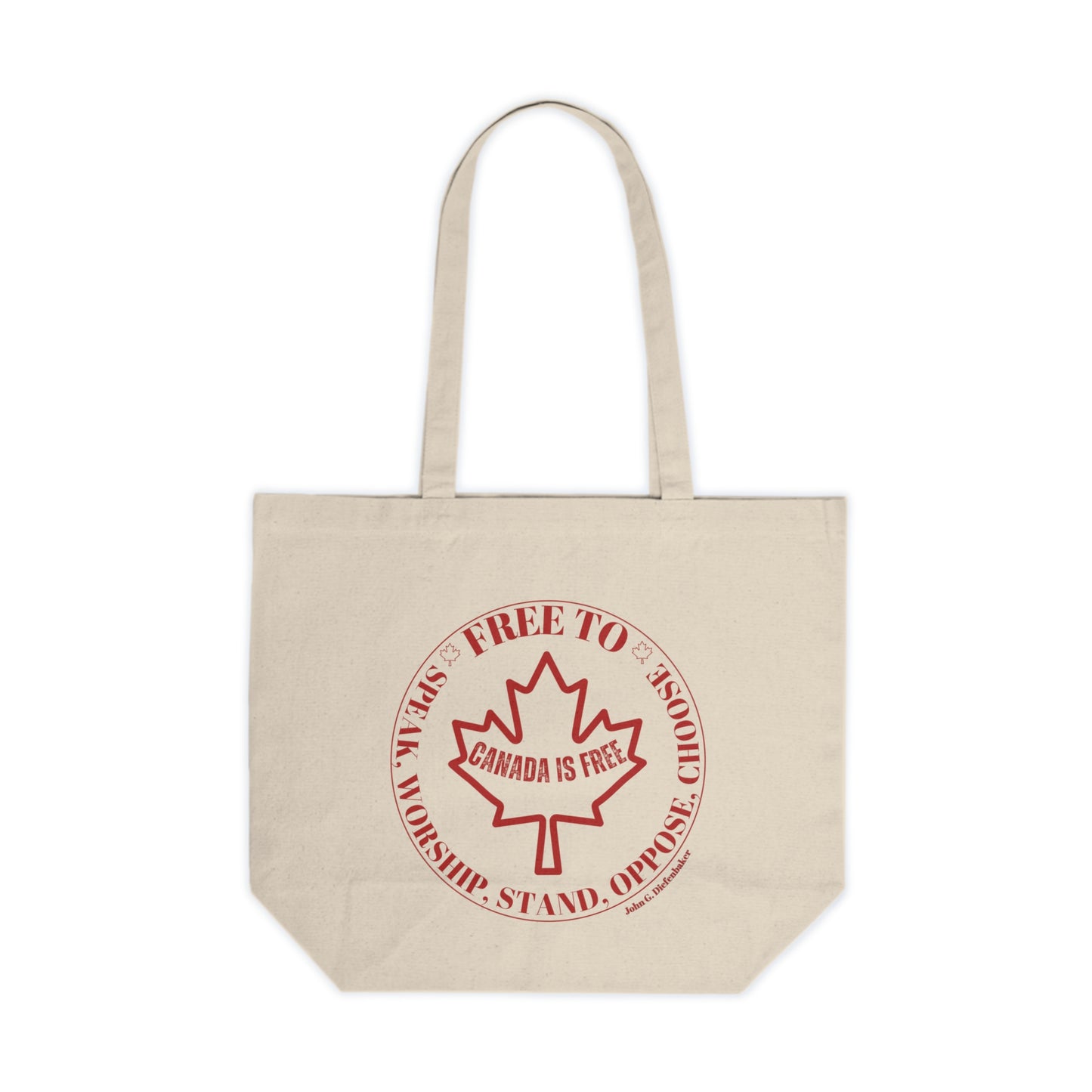 Patriotic Canada Free To... Canvas Tote Bag - Eco-Friendly Shopping Bag for Canadian Pride