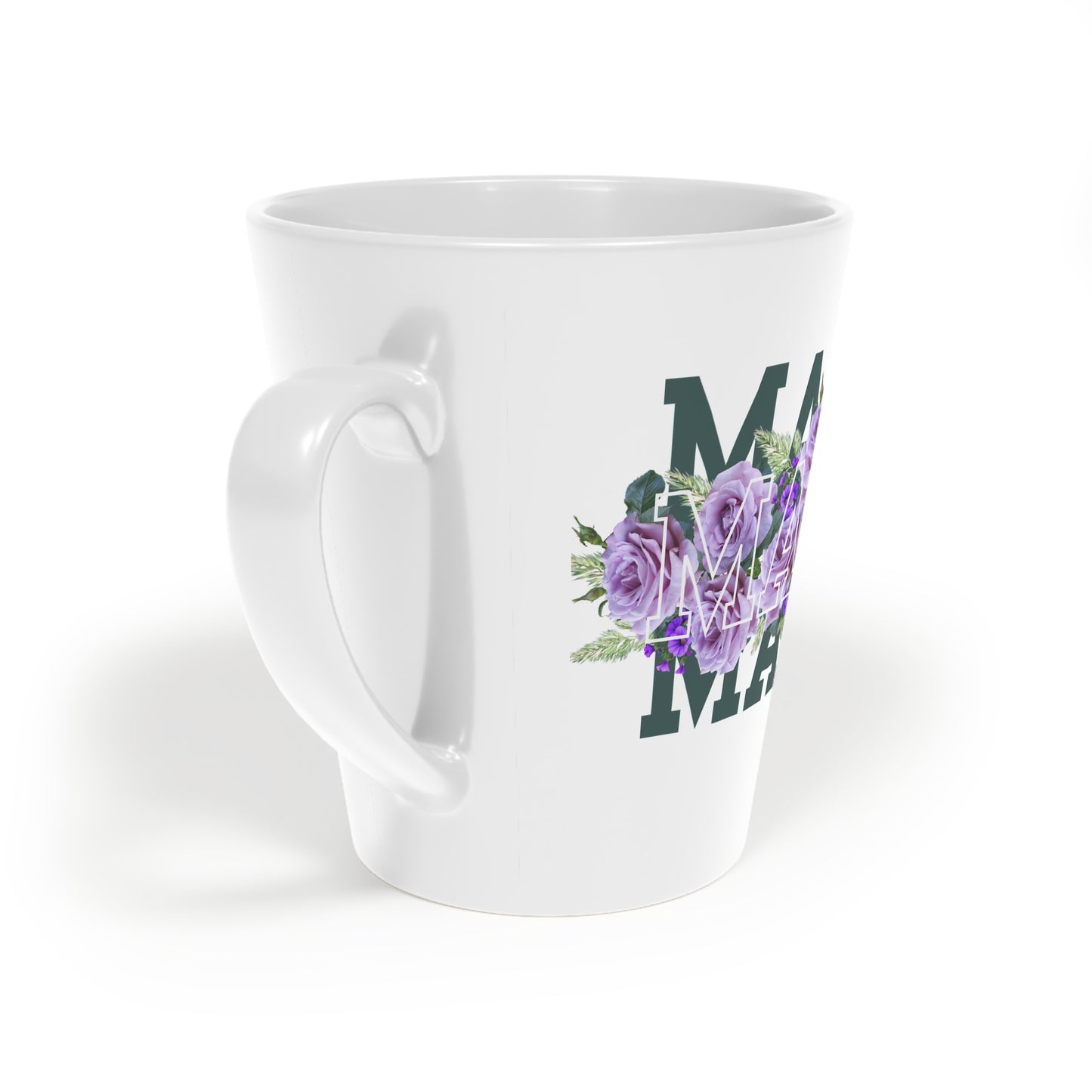 Floral Mama Latte Mug - Perfect Gift for Mother's Day, Mom's Birthday, Coffee Lovers, Cute Kitchen Decor, Floral Mug