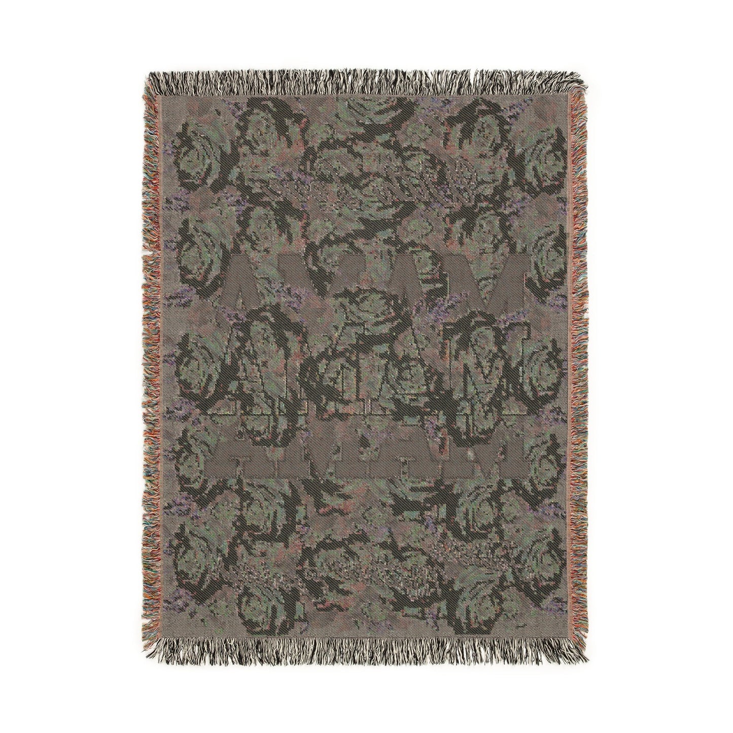 Floral Woven Blanket - "With Love, Mama" Cozy Throw for Mothers Day & Home Decor