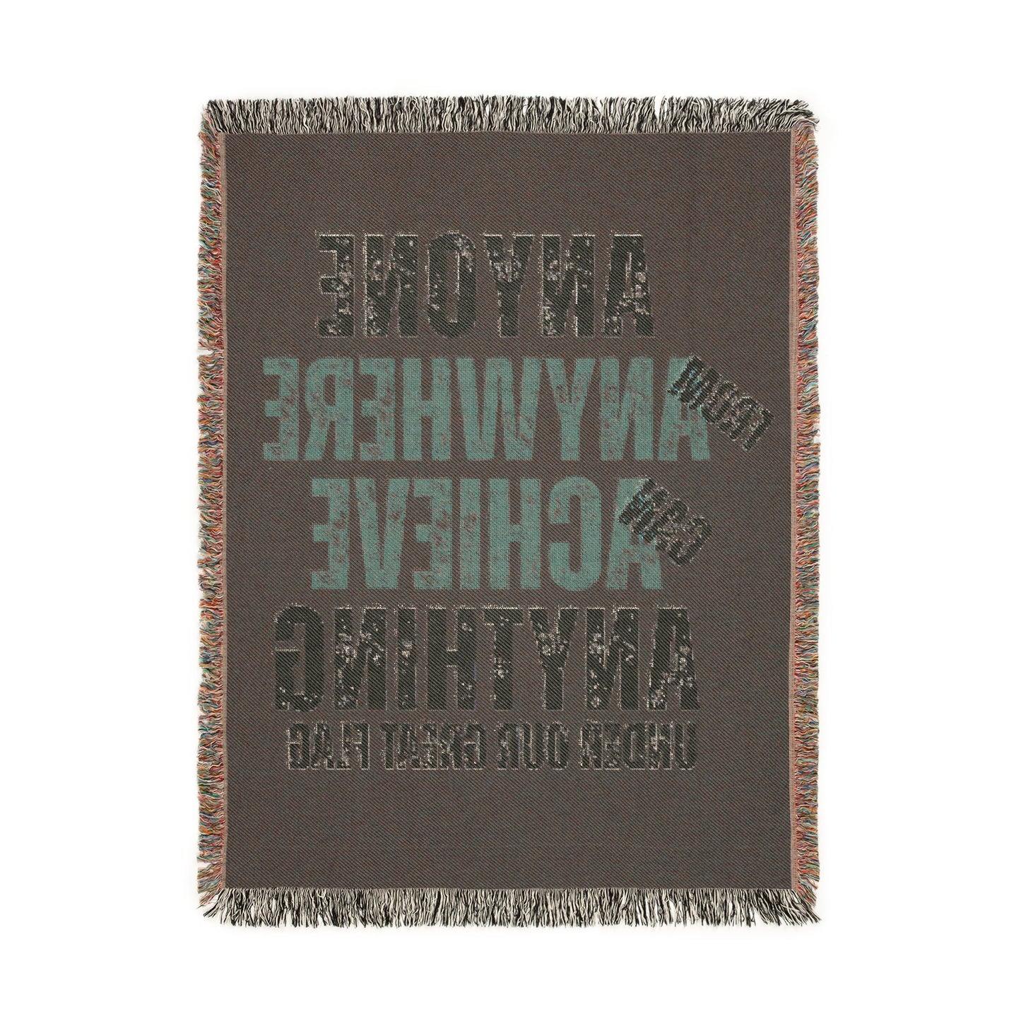 Anyone from Anywhere Woven Blanket - Cozy Throw for Winter Nights
