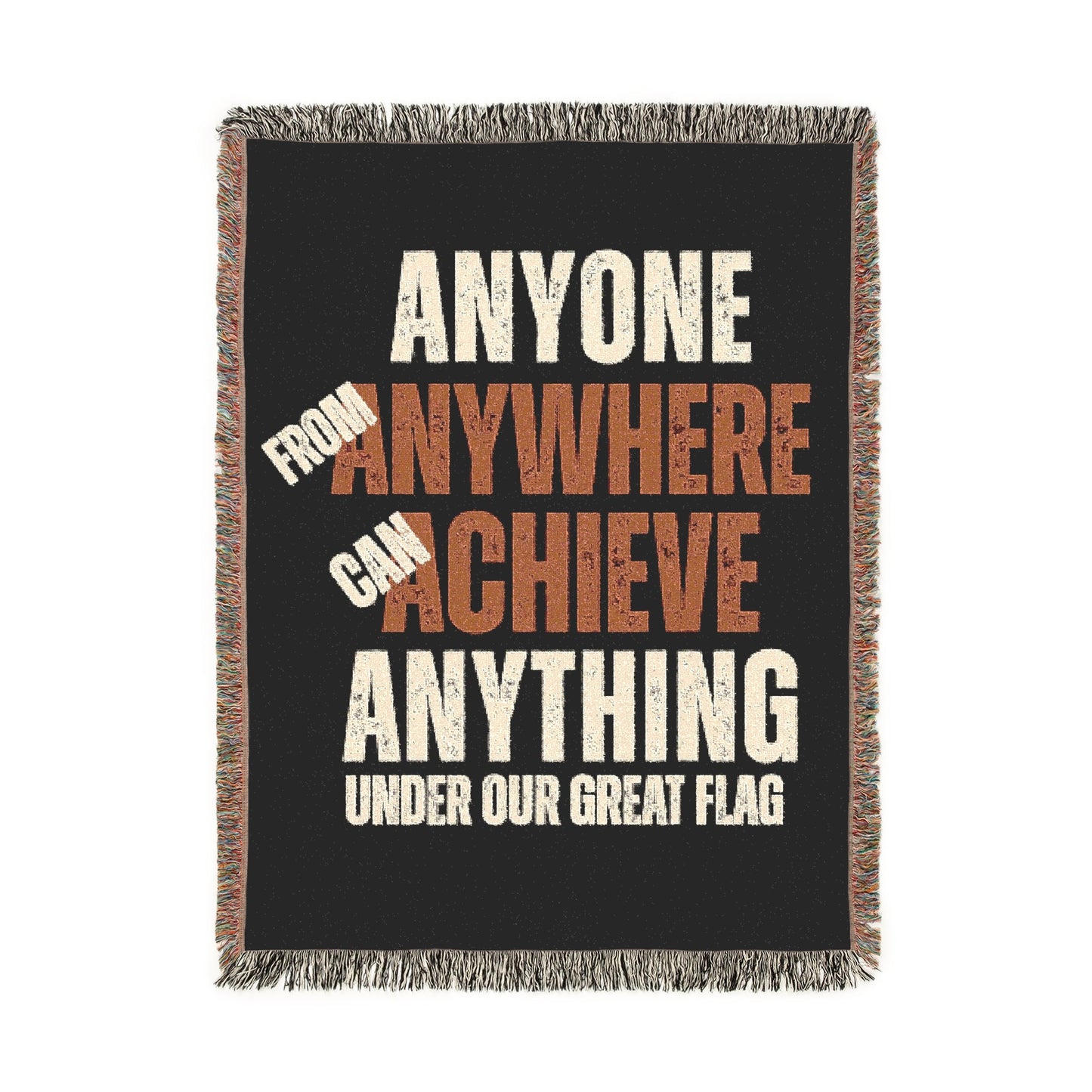 Anyone from Anywhere Woven Blanket - Cozy Throw for Winter Nights