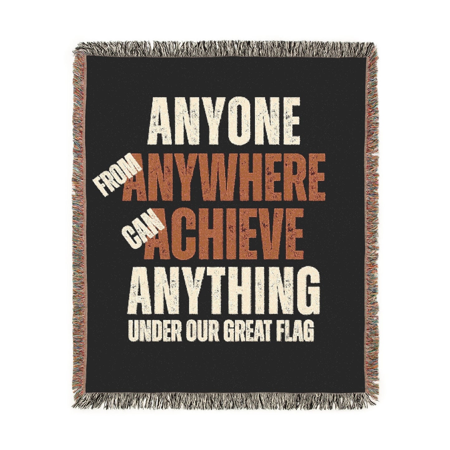 Anyone from Anywhere Woven Blanket - Cozy Throw for Winter Nights