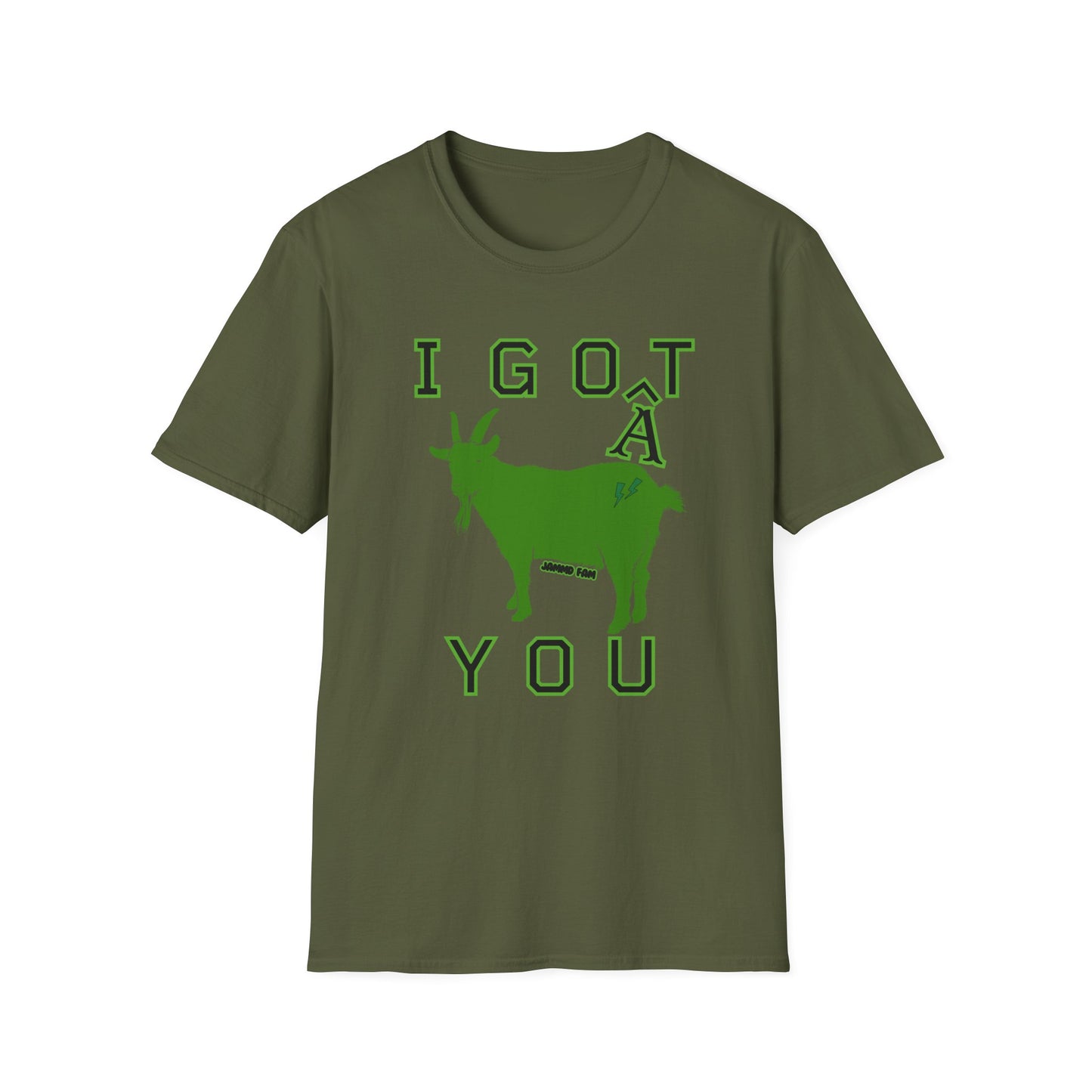 I Goat You Jammd Fam Homestead Crewneck T-shirt green goat