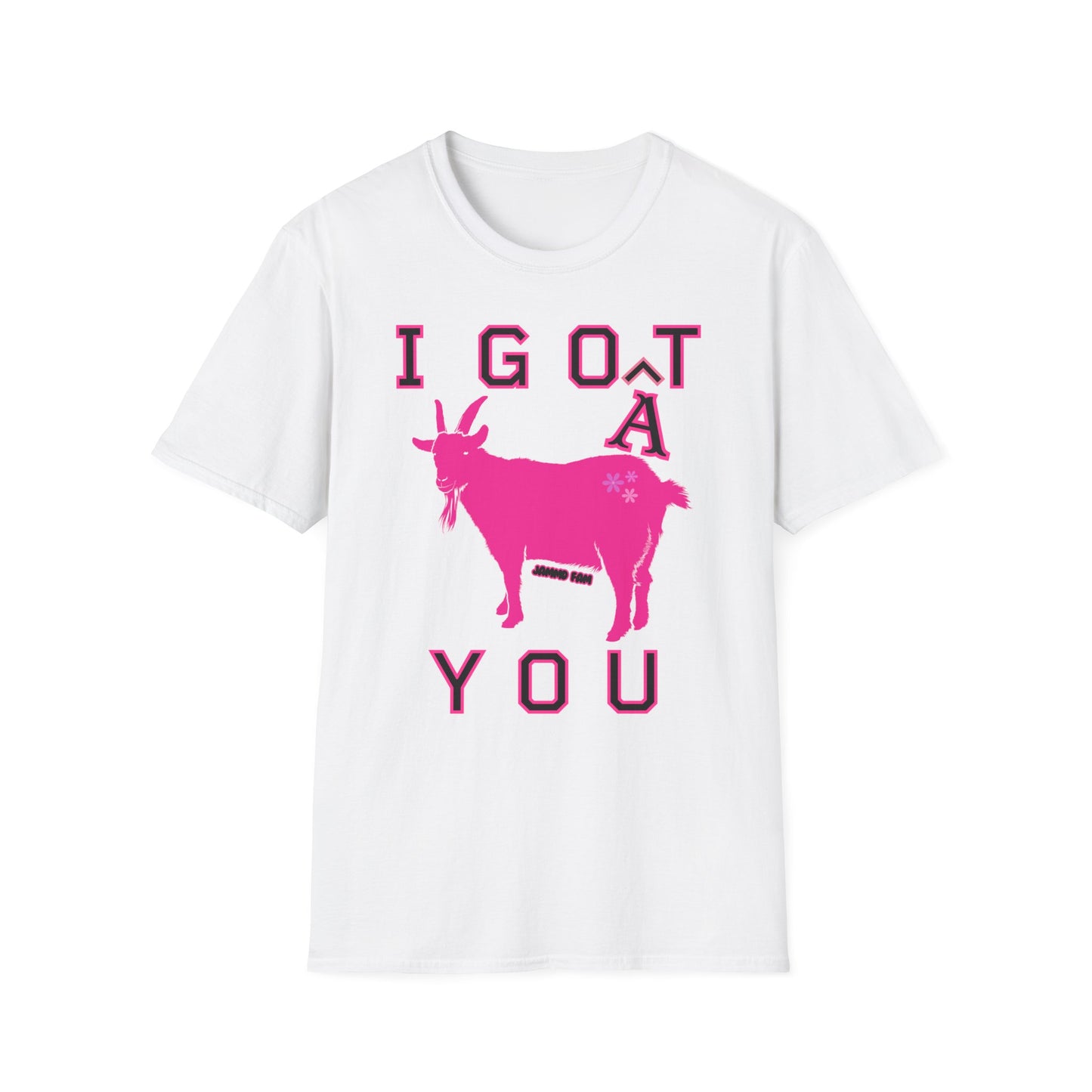 I Goat You JammdFam Homestead Crewneck T-shirt pink goat