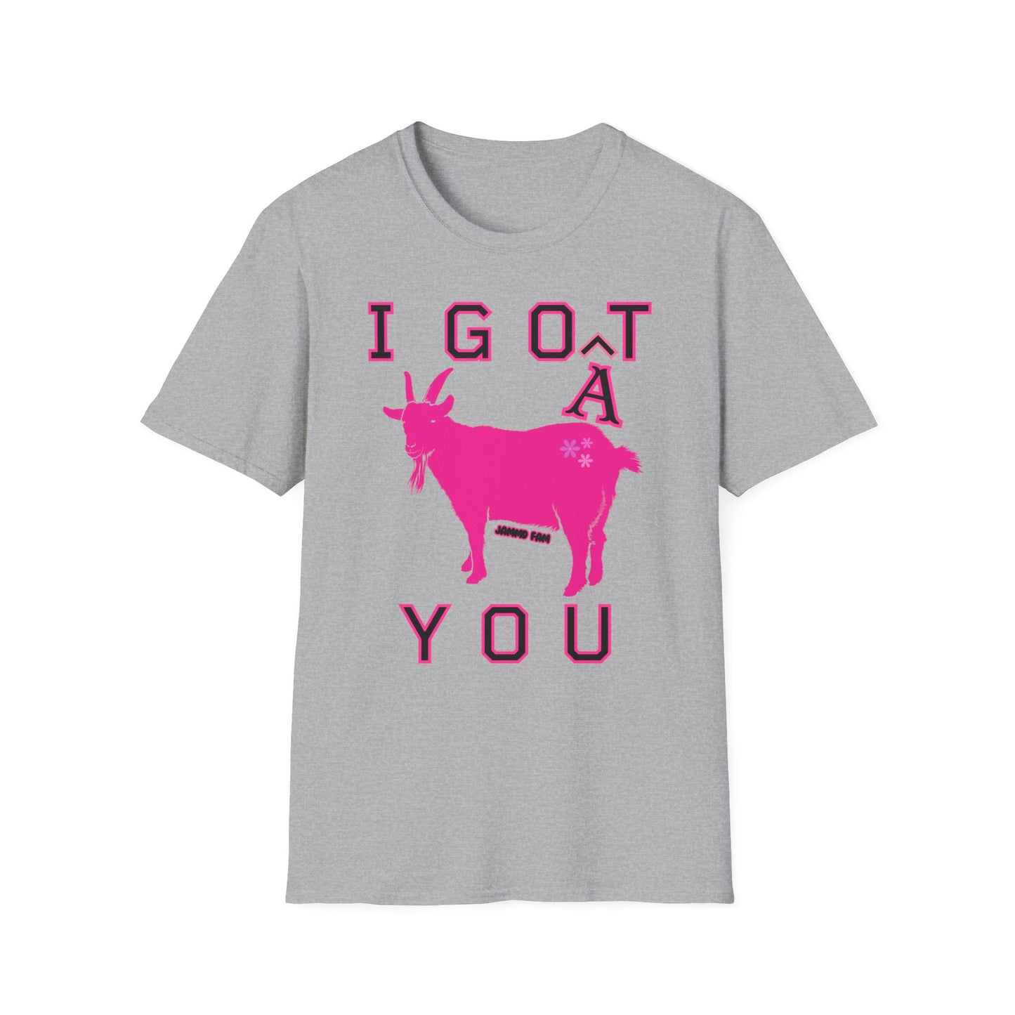 I Goat You JammdFam Homestead Crewneck T-shirt pink goat