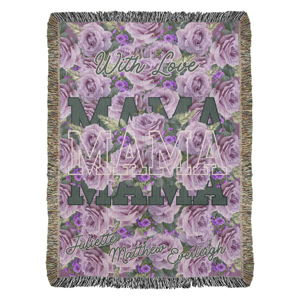 Personalized Woven Blanket for Mom, great gift idea.