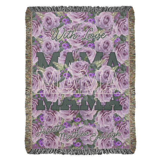 Personalized Woven Blanket for Mom, great gift idea.