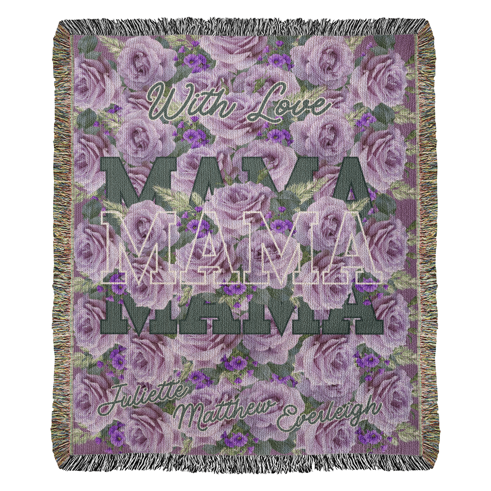 Personalized Woven Blanket for Mom, great gift idea.