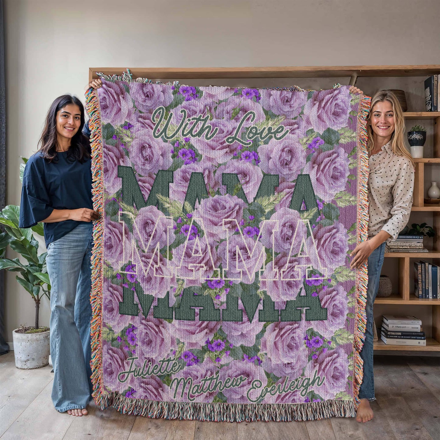 Personalized Woven Blanket for Mom, great gift idea.