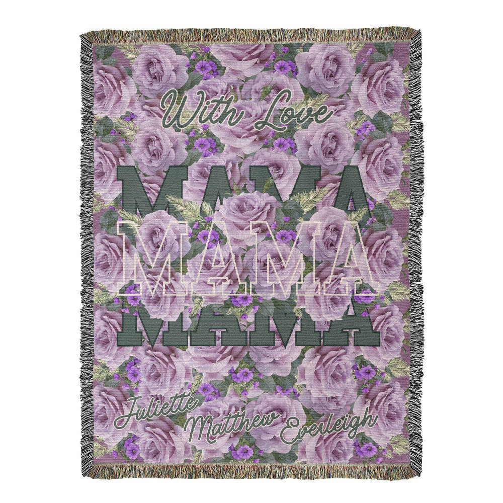 Personalized Woven Blanket for Mom, great gift idea.